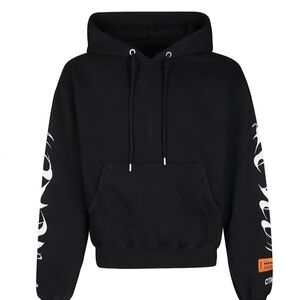Black Heron Preston Logo Patch Hoodie